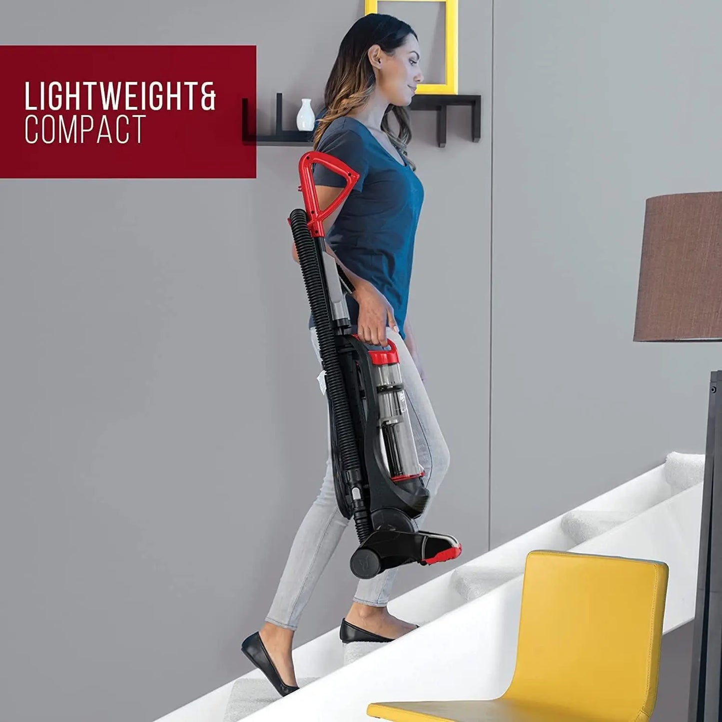 Lightweight Upright Bagless Vacuum Cleaner For Carpet And Hard Floors Corded