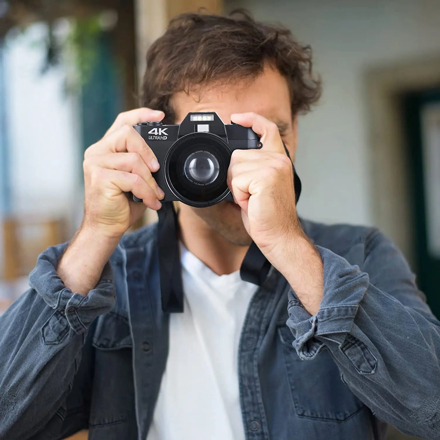 NBD 4K Digital Camera Camcorder With Flip Screen Autofocus 48MP