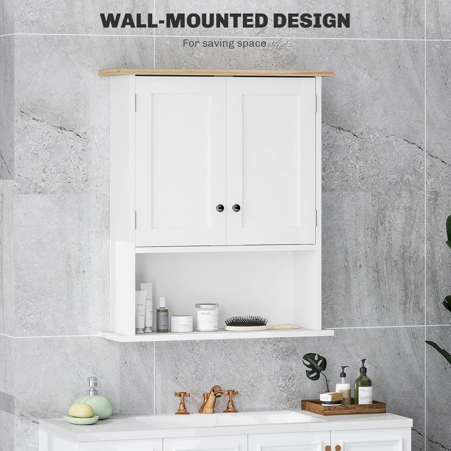 Bathroom Wall Cabinet Mounted Medicine Cabinet With Adjustable Shelf