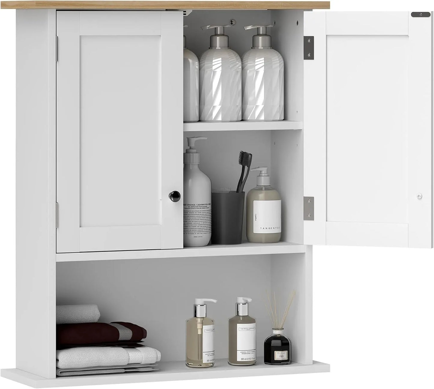 Bathroom Wall Cabinet Mounted Medicine Cabinet With Adjustable Shelf