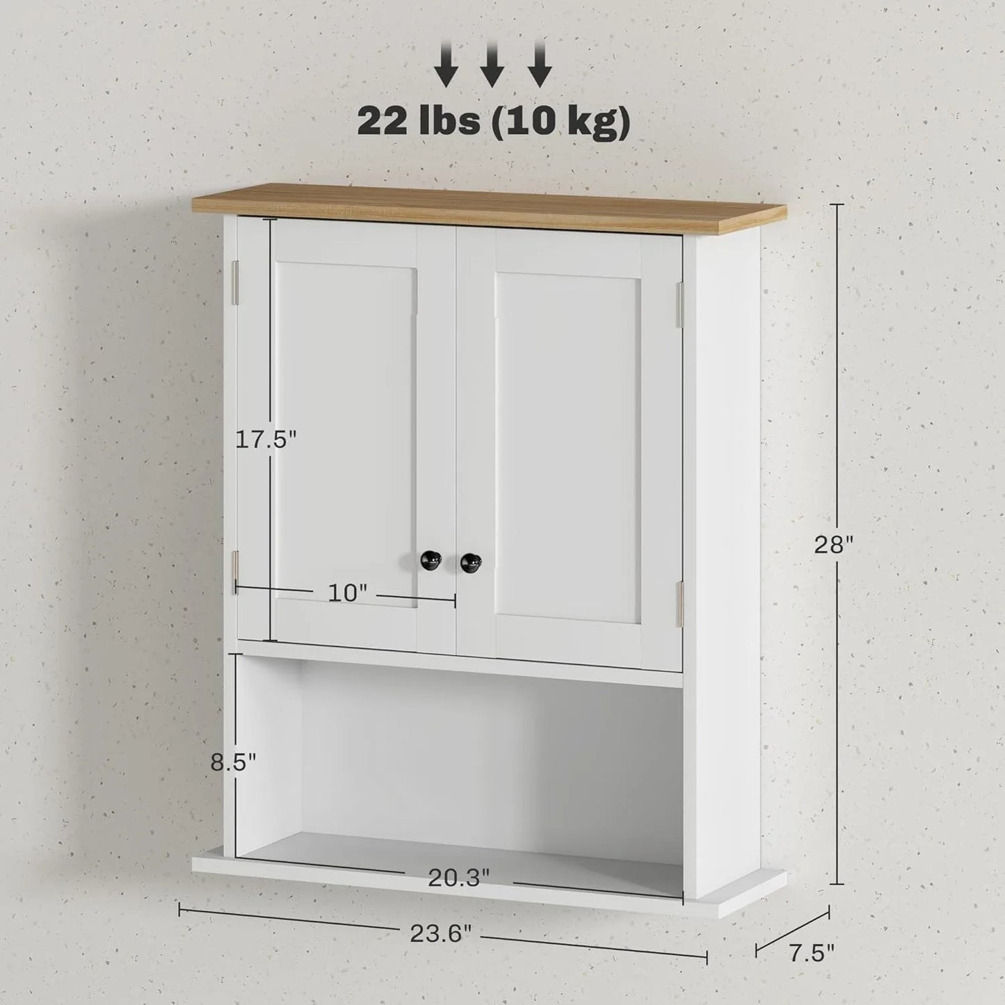 Bathroom Wall Cabinet Mounted Medicine Cabinet With Adjustable Shelf