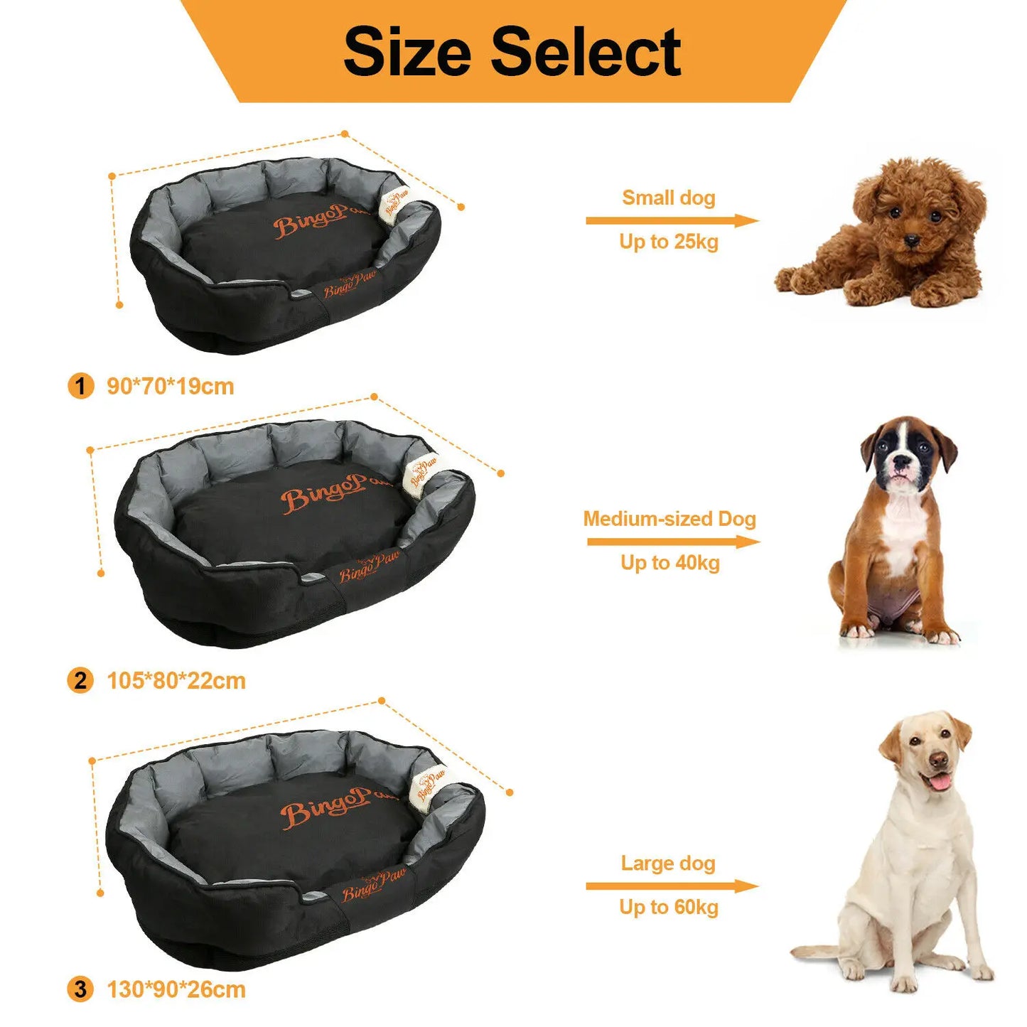 BINGOPAW Waterproof Orthopedic Sofa Dog Bed Comfort