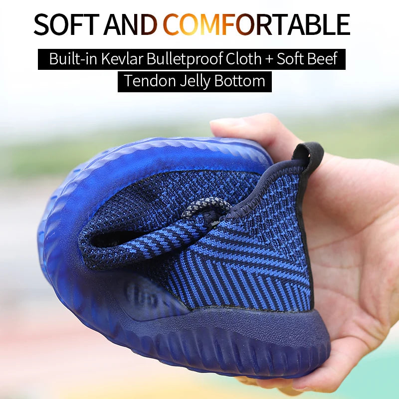 SUADEX Men Steel Toe Safety Work Shoes Breathable Antislip