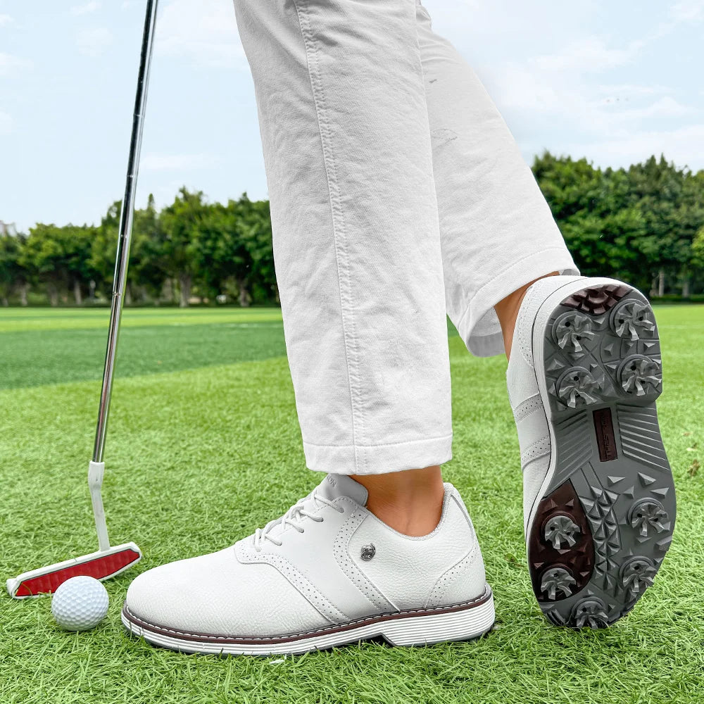 Lenox Golf Shoes Men Spiked Lace-Up for Golfers Walking