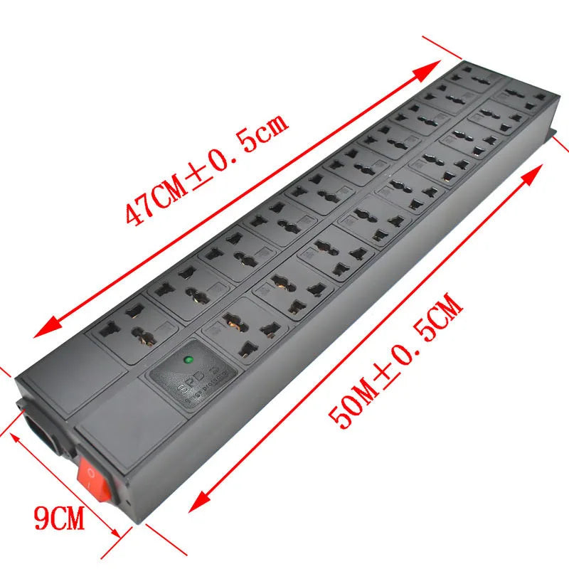 Strider Rui C14 Port PDU Power Strip Surge Protection