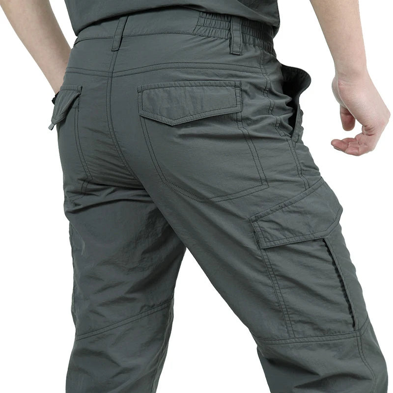 Men's Summer Tactical Cargo Pants Lightweight Waterproof Outdoor Hiking