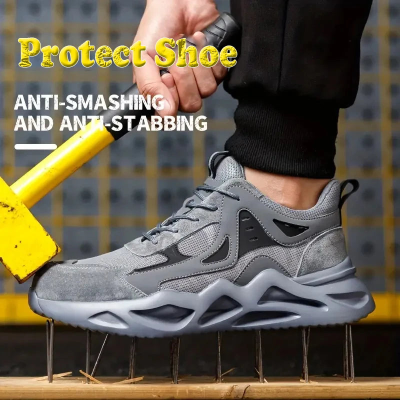 Men's Smash And Puncture-Resistant Soft-Soled Work Shoes