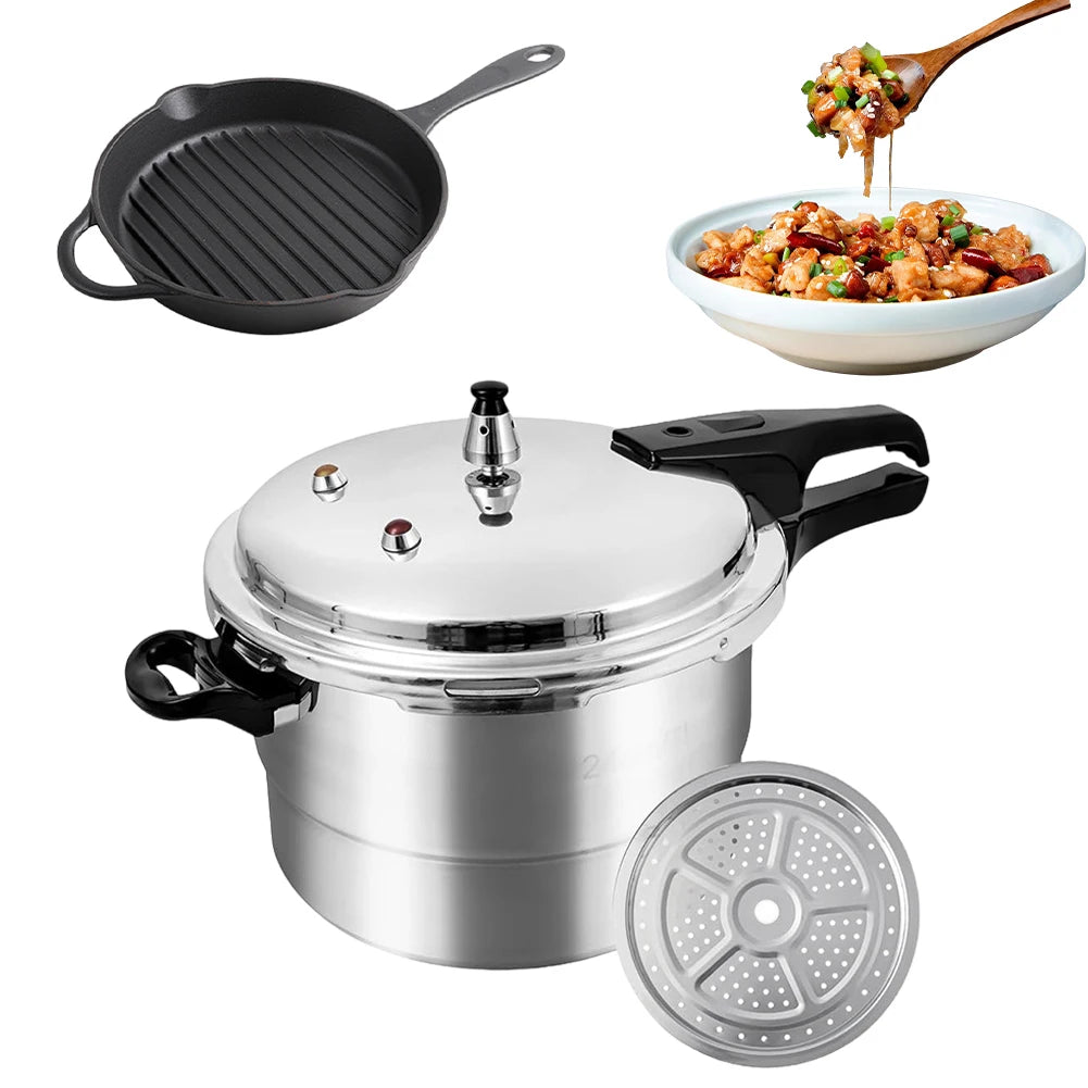 Pressure Cooker With Steaming Plate For Gas Stove And Induction Cooker