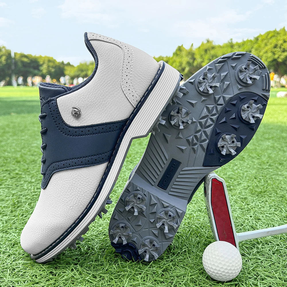 Lenox Golf Shoes Men Spiked Lace-Up for Golfers Walking