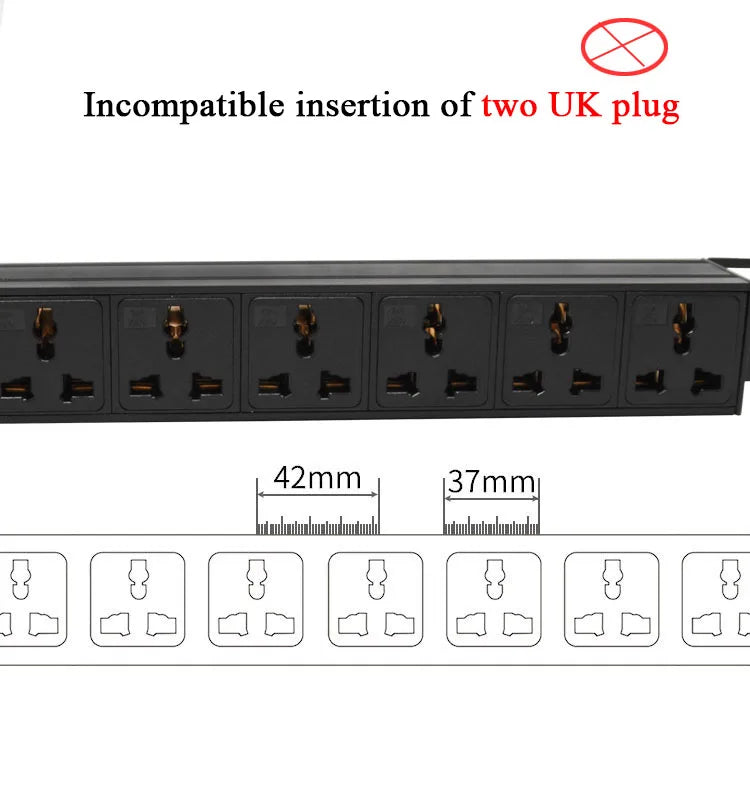 Strider Rui C14 Port PDU Power Strip Surge Protection