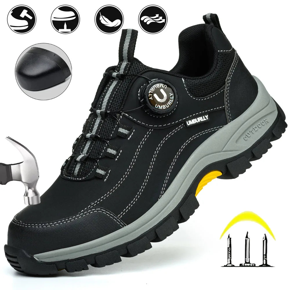 Men's Steel Toe Safety Shoes Puncture Resistant Lightweight Upper