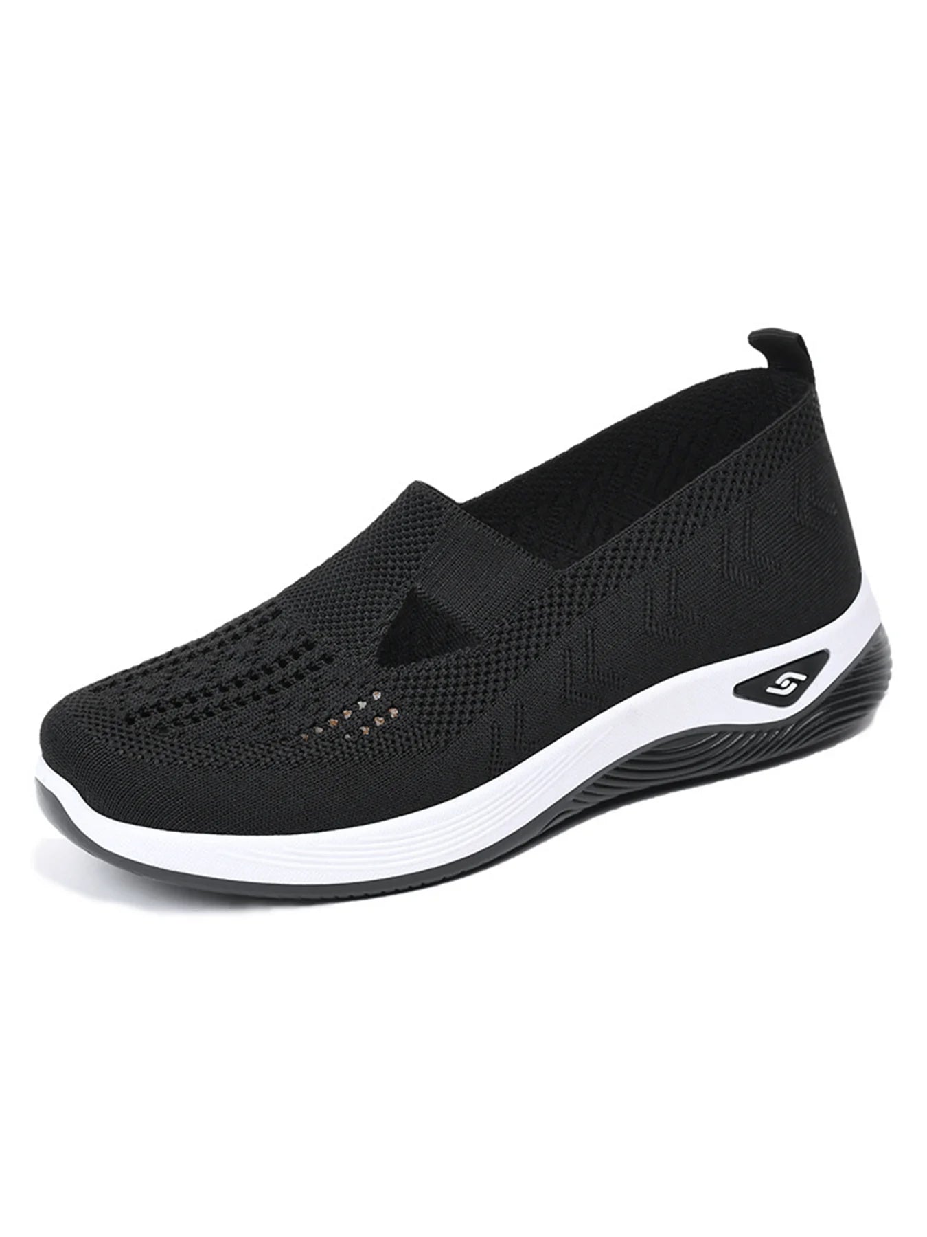 NONE Womens Breathable Low Top Knit Sneakers Casual Shoes