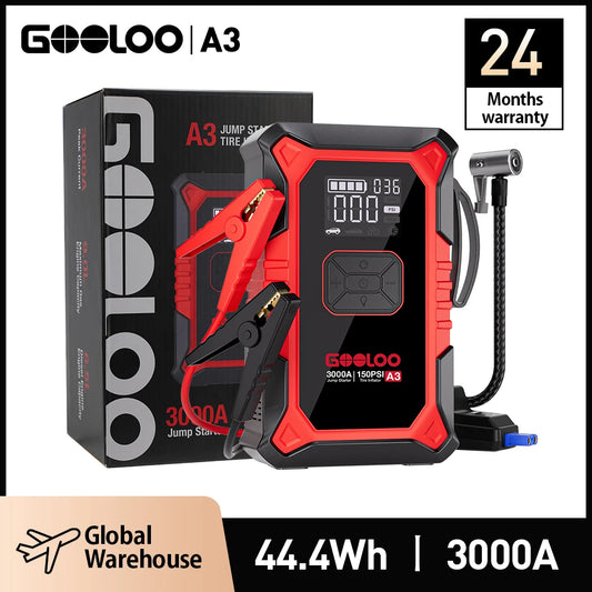 GOOLOO A3 Jump Starter With Air Compressor
