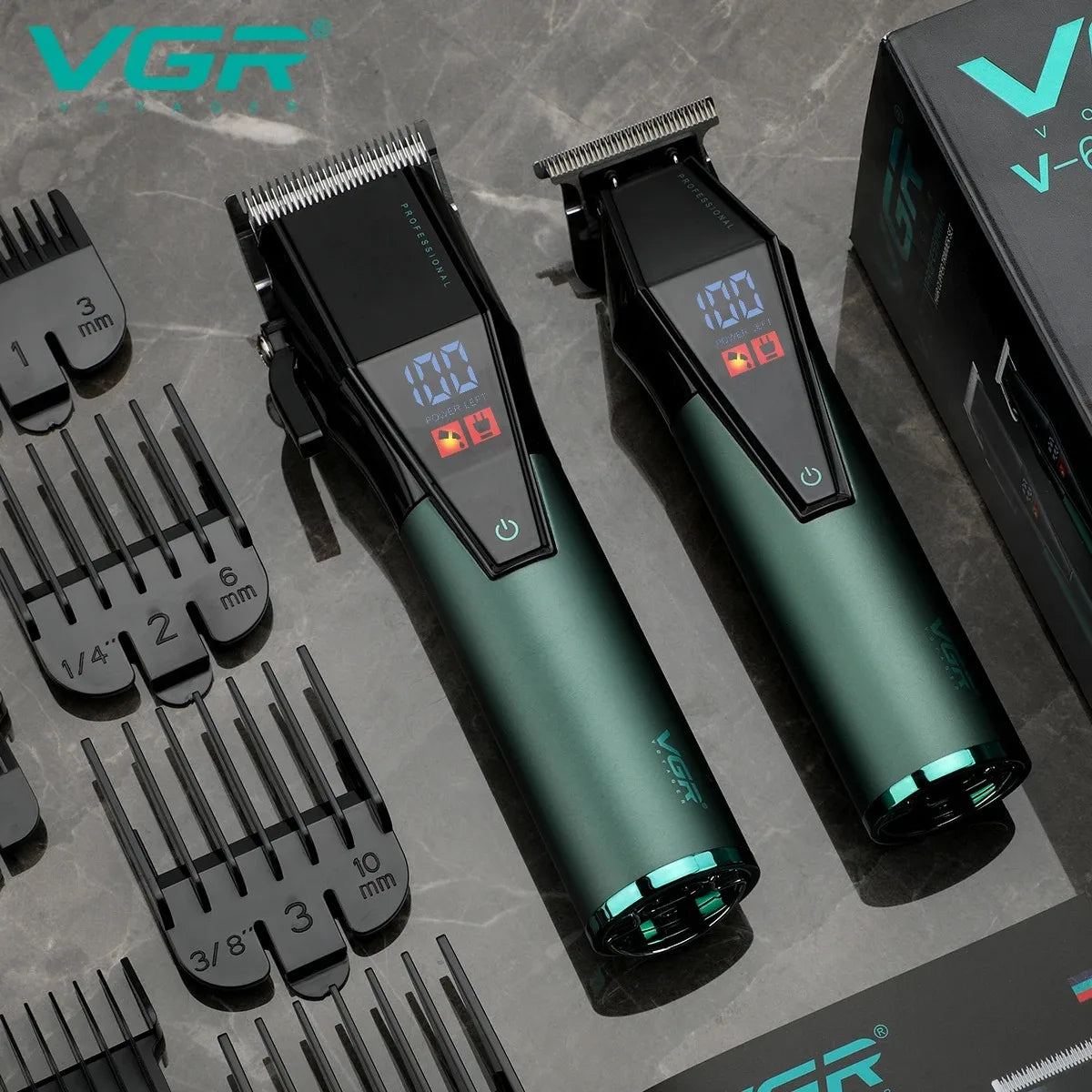 VGR Hair Trimmer Pro Barber Clipper Adjustable V677 For Men