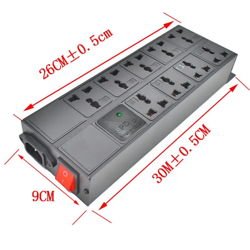 Strider Rui C14 Port PDU Power Strip Surge Protection