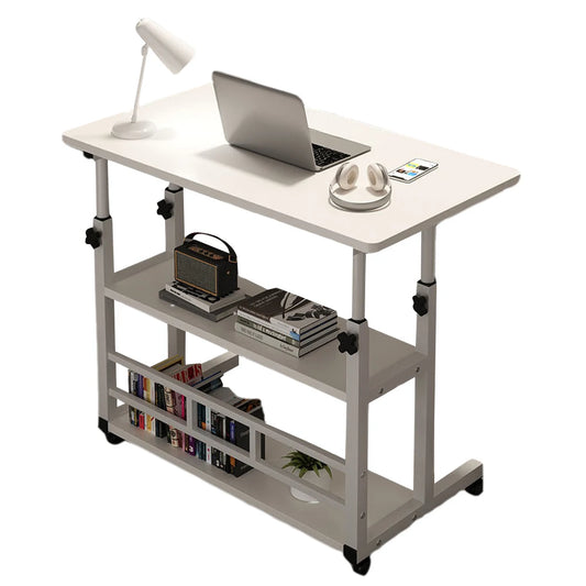 Height Adjustable Laptop Desk With 360 Degree Swivel Wheels Bedside