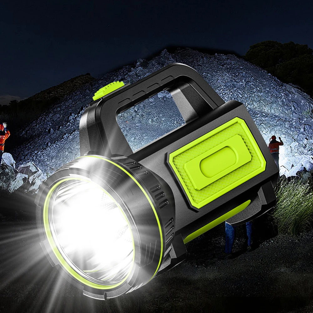 Rechargeable LED Flashlight 600LM Handheld Searchlight For Outdoor Camping
