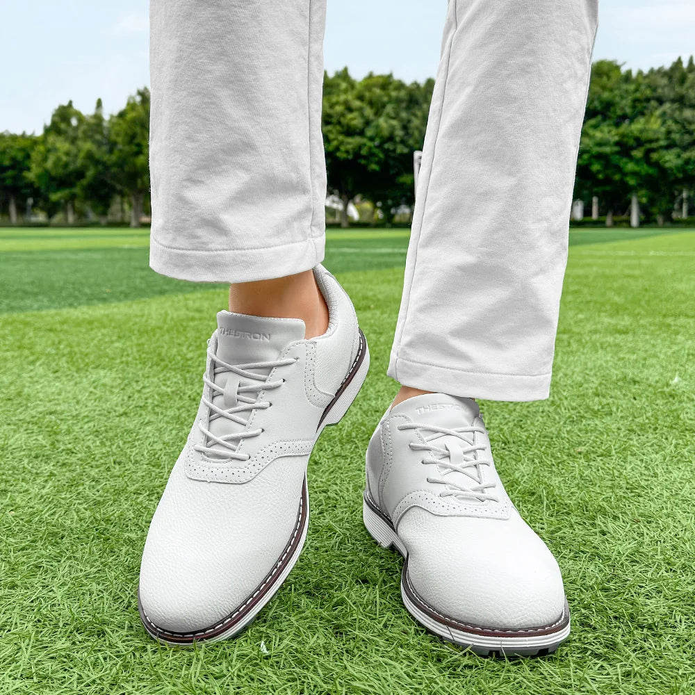 Lenox Golf Shoes Men Spiked Lace-Up for Golfers Walking