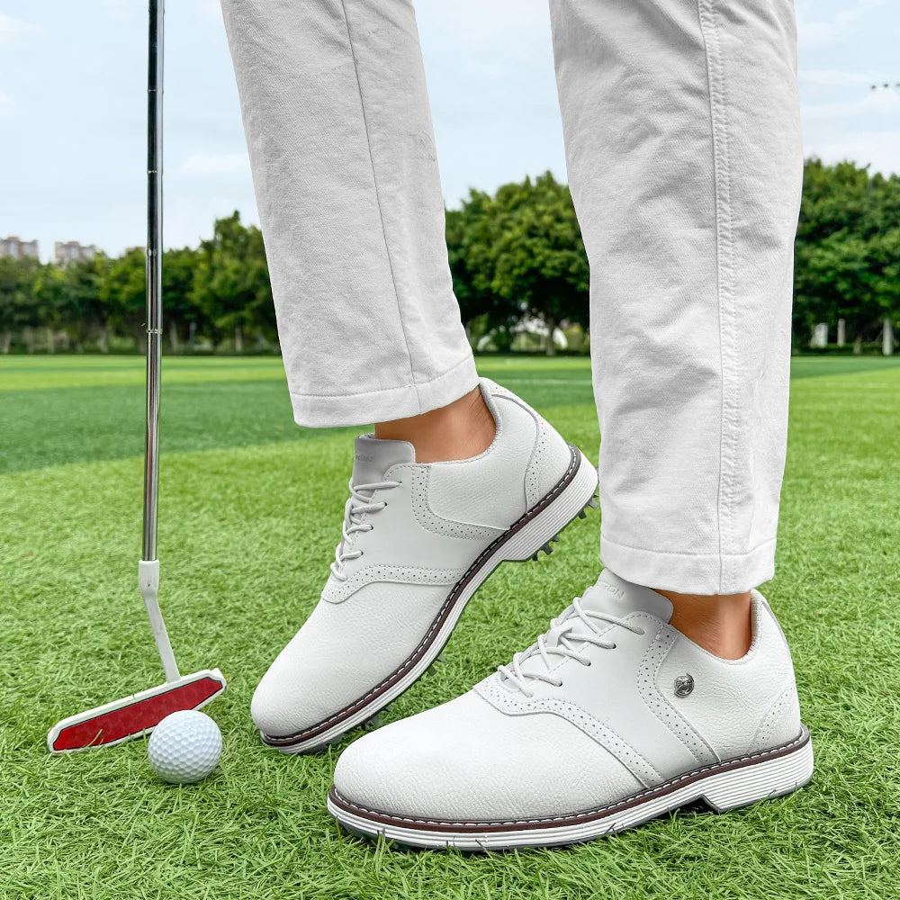Lenox Golf Shoes Men Spiked Lace-Up for Golfers Walking
