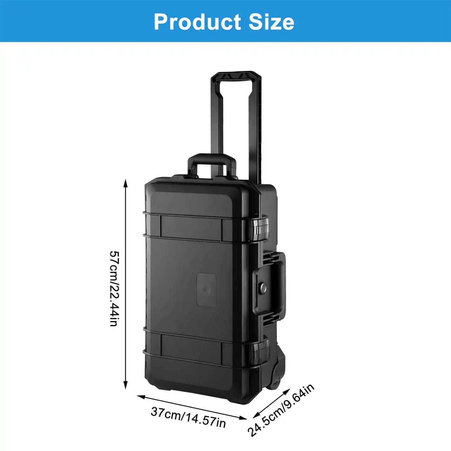 Rolling Camera Case Portable Trolley Hard Shell For Drone Lenses
