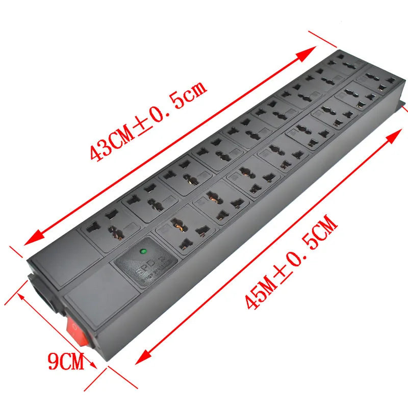 Strider Rui C14 Port PDU Power Strip Surge Protection