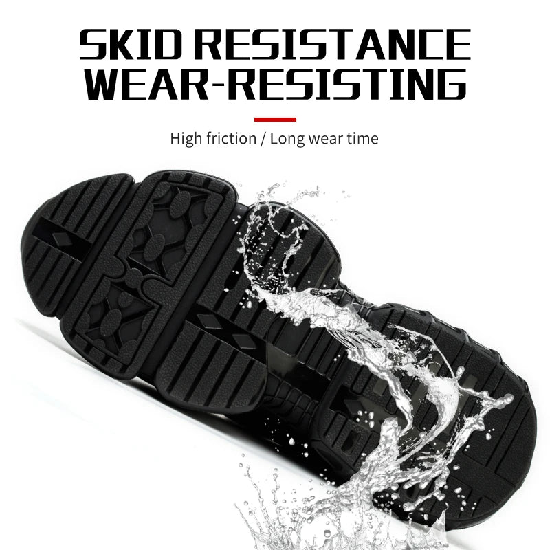 None Steel Toe Cap Non-Lacing Safety Shoes For Men