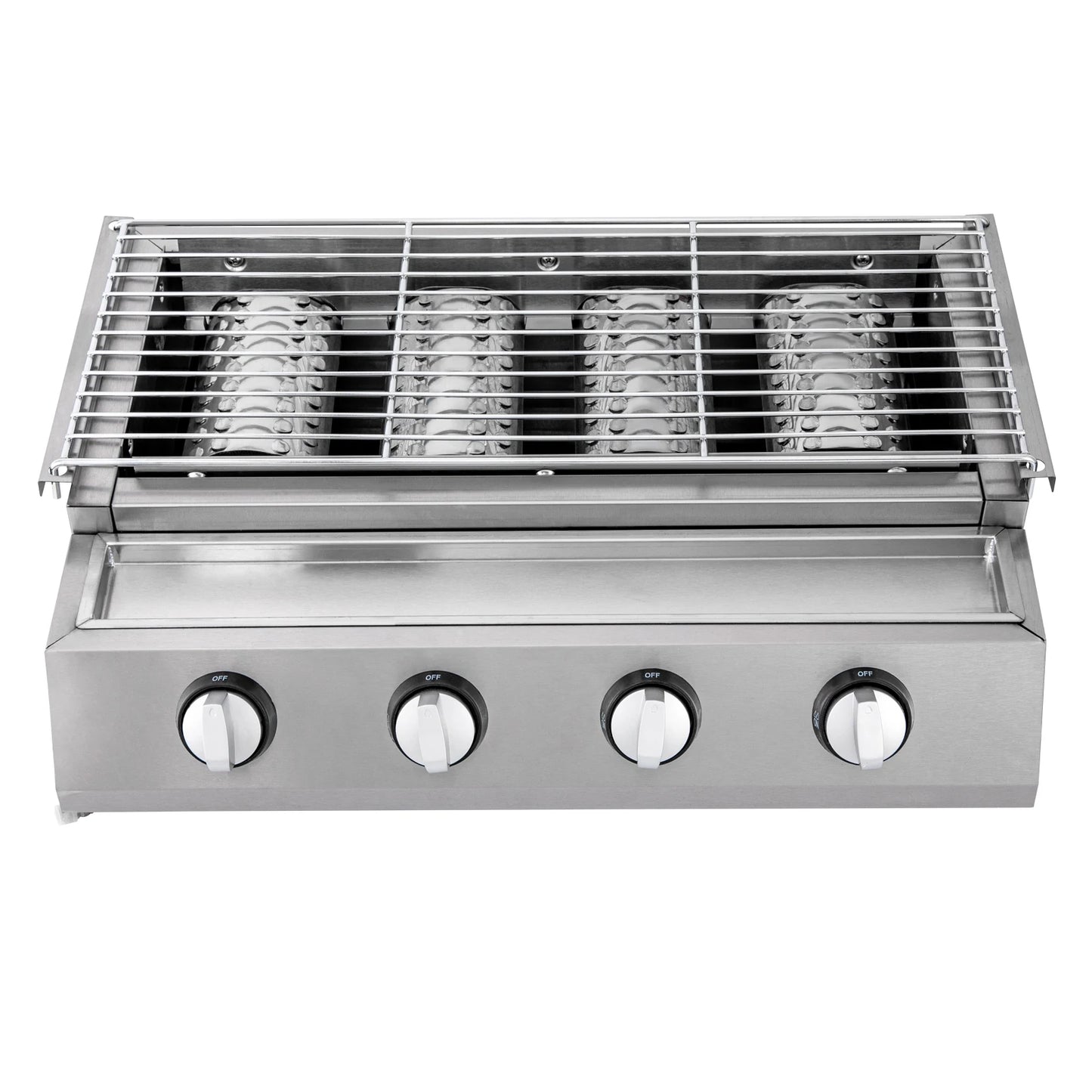 Portable Tabletop Propane Gas Grill 4 Burners Smokeless Stainless Steel