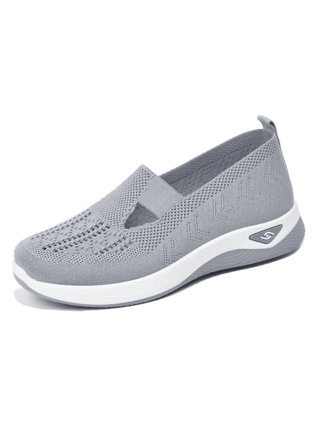 NONE Womens Breathable Low Top Knit Sneakers Casual Shoes