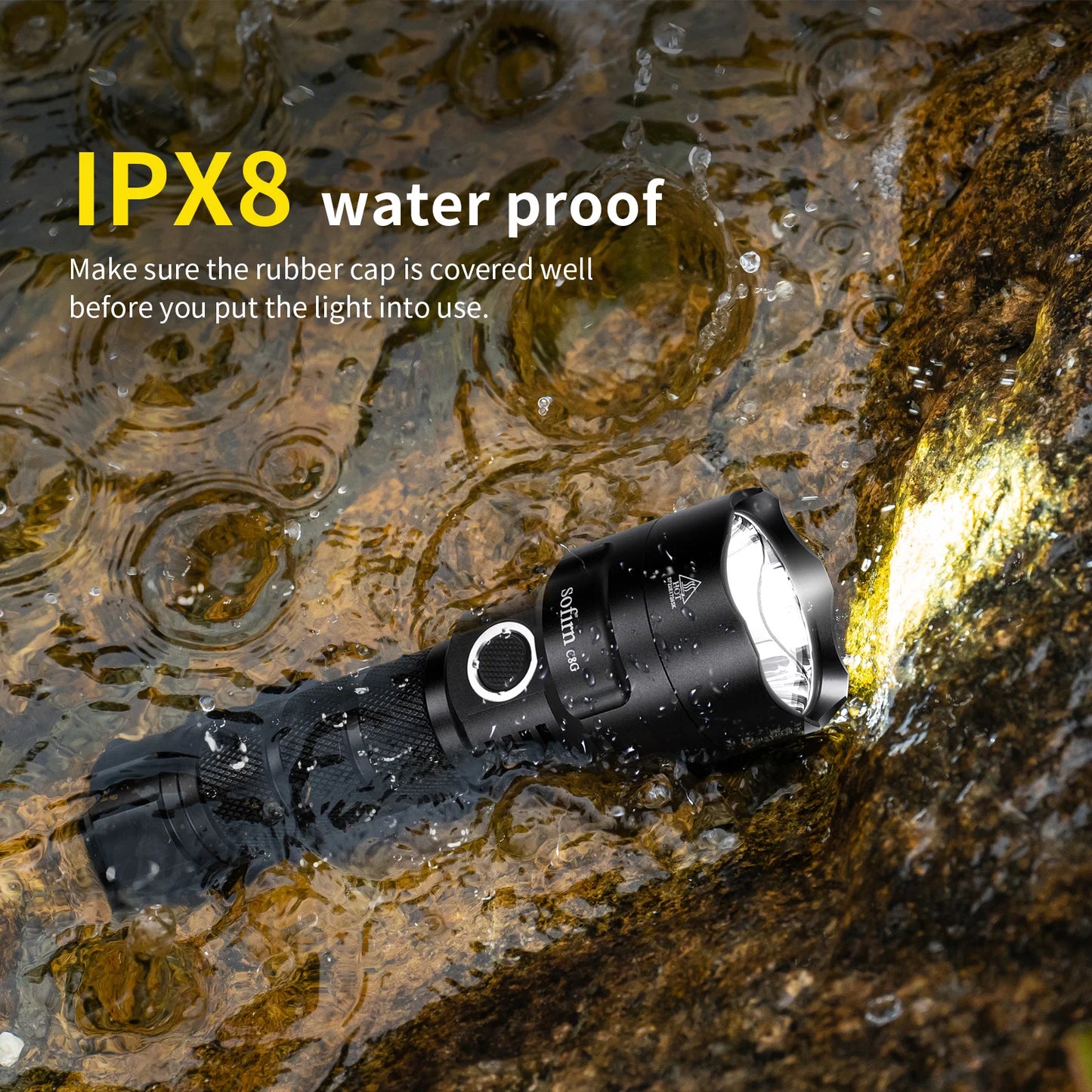 Sofirn C8G Powerful LED Flashlight 21700 SST40 Battery
