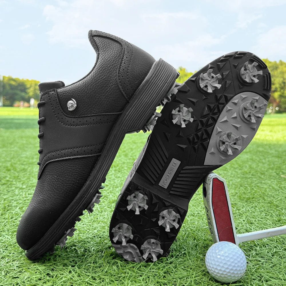 Lenox Golf Shoes Men Spiked Lace-Up for Golfers Walking