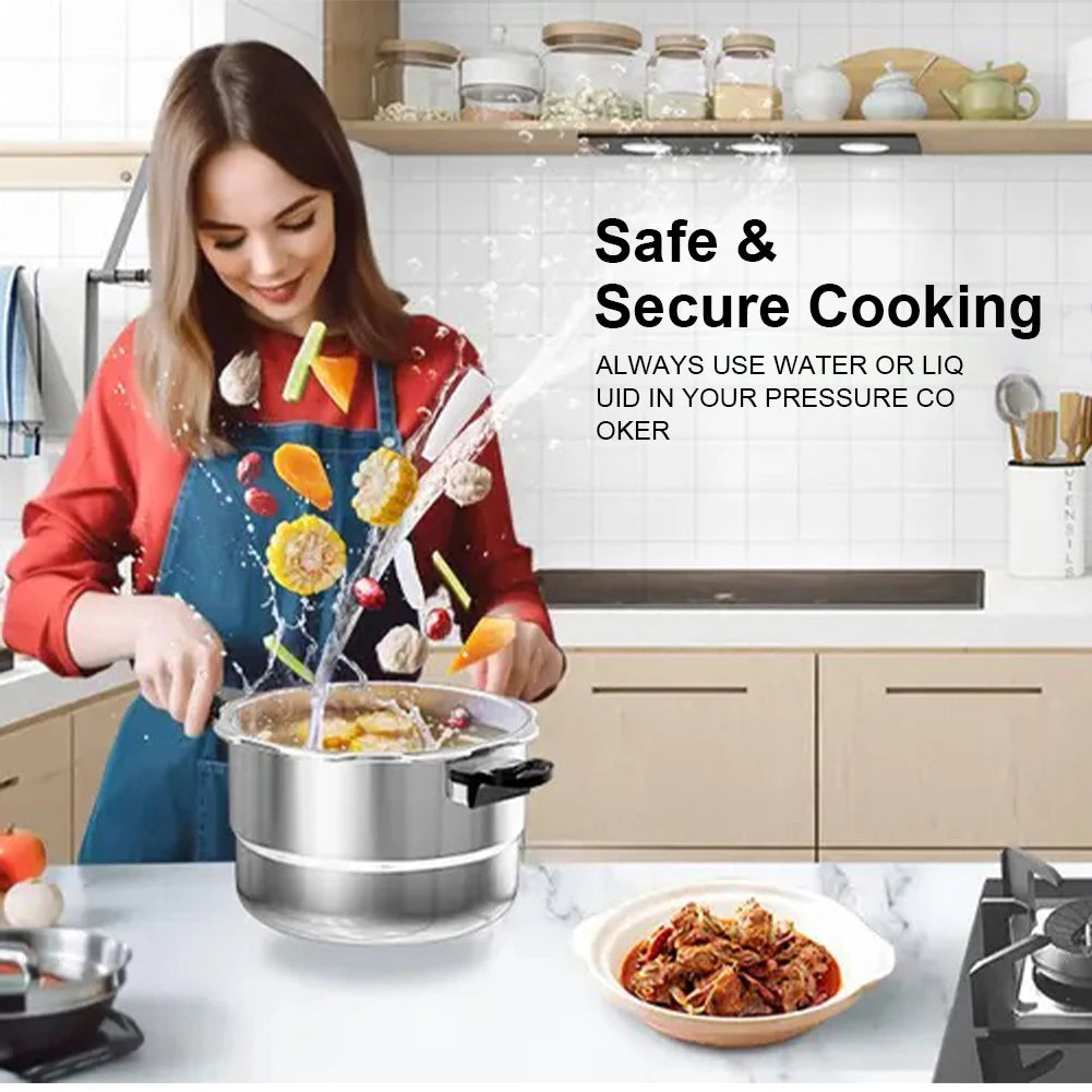 Pressure Cooker With Steaming Plate For Gas Stove And Induction Cooker