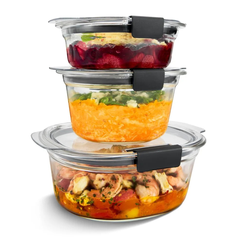 Premium Glass Food Storage Containers BPA Free Leak Proof