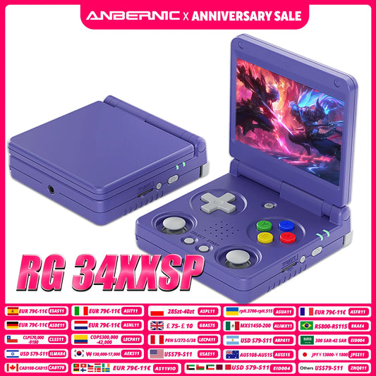 Anbernic RG34XXSP 64Bit Linux Retro Handheld Game Console