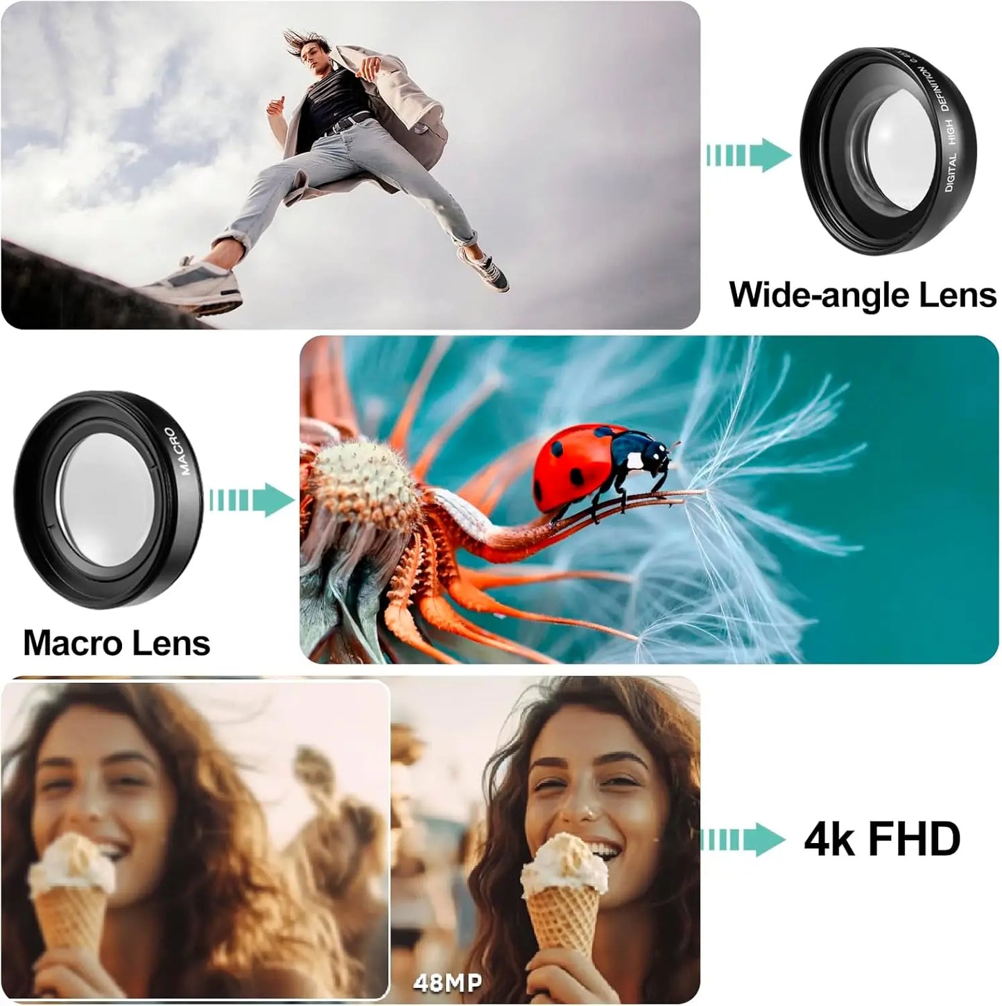 4K Digital Camera With 48MP HD Autofocus 16x Zoom WiFi