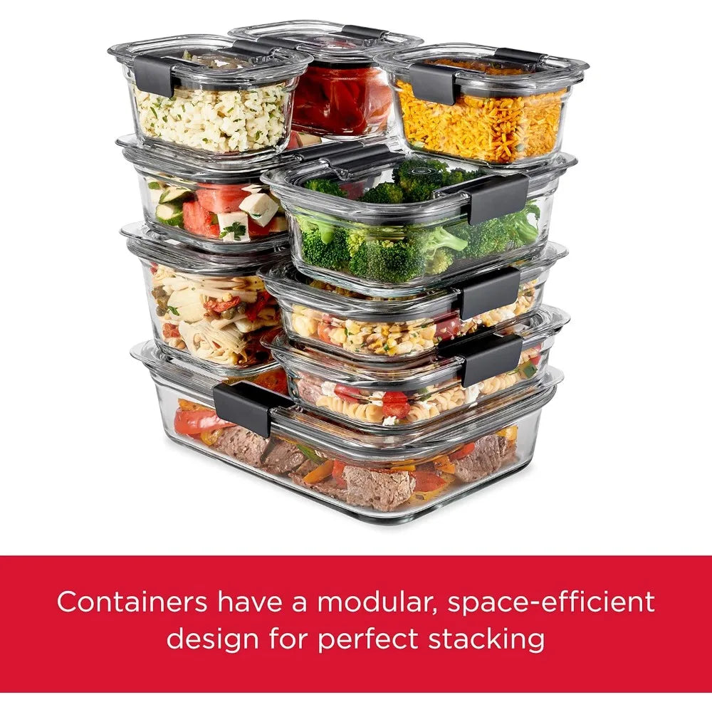 Premium Glass Food Storage Containers BPA Free Leak Proof