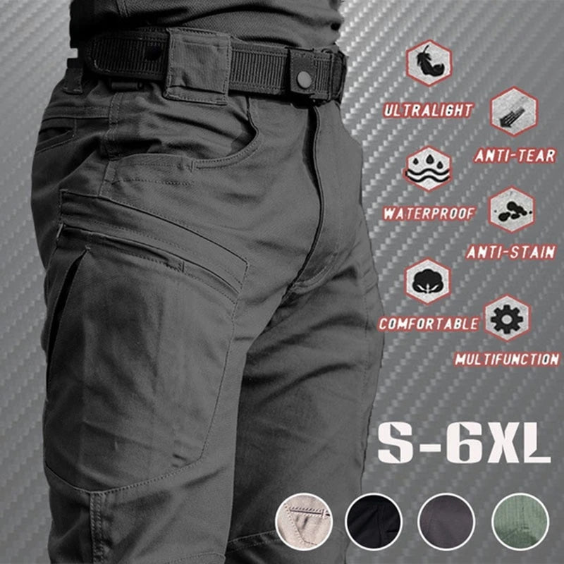 Men's Summer Tactical Cargo Pants Lightweight Waterproof Outdoor Hiking