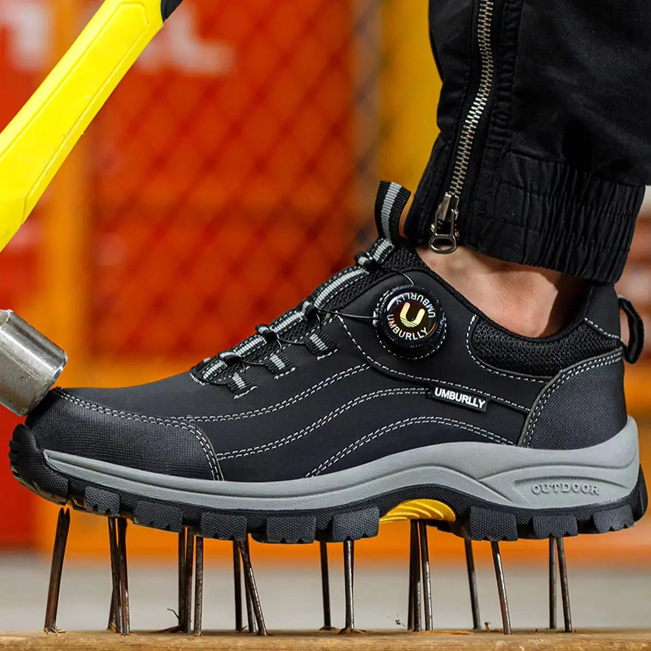 Men's Steel Toe Safety Shoes Puncture Resistant Lightweight Upper