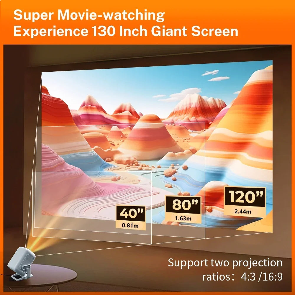 LynCast HY300 Projector 450 ANSI Android 11 BT54 WiFi6