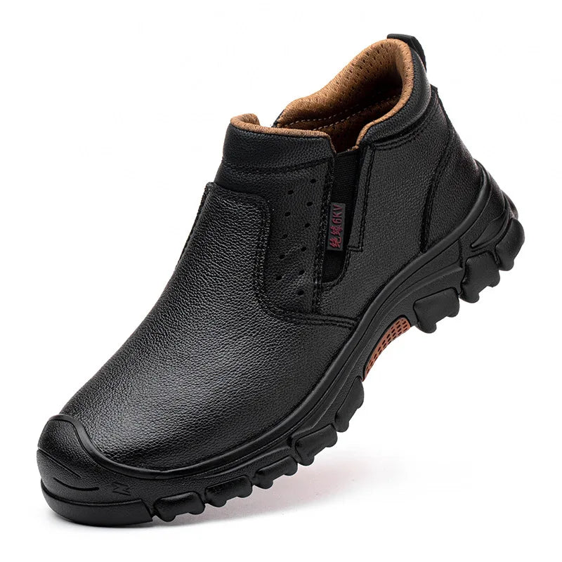 Mens Composite Toe Work Boots With Metatarsal Guard Waterproof
