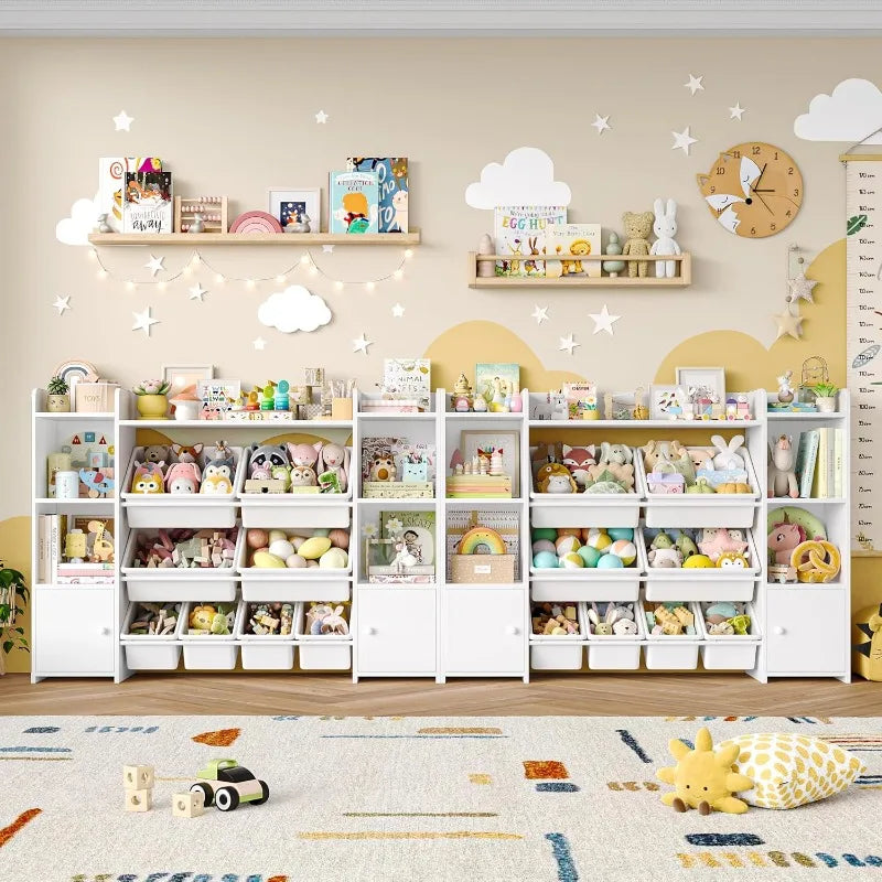 Toy Storage Organizer With 8 Bins And Shelves For Kids