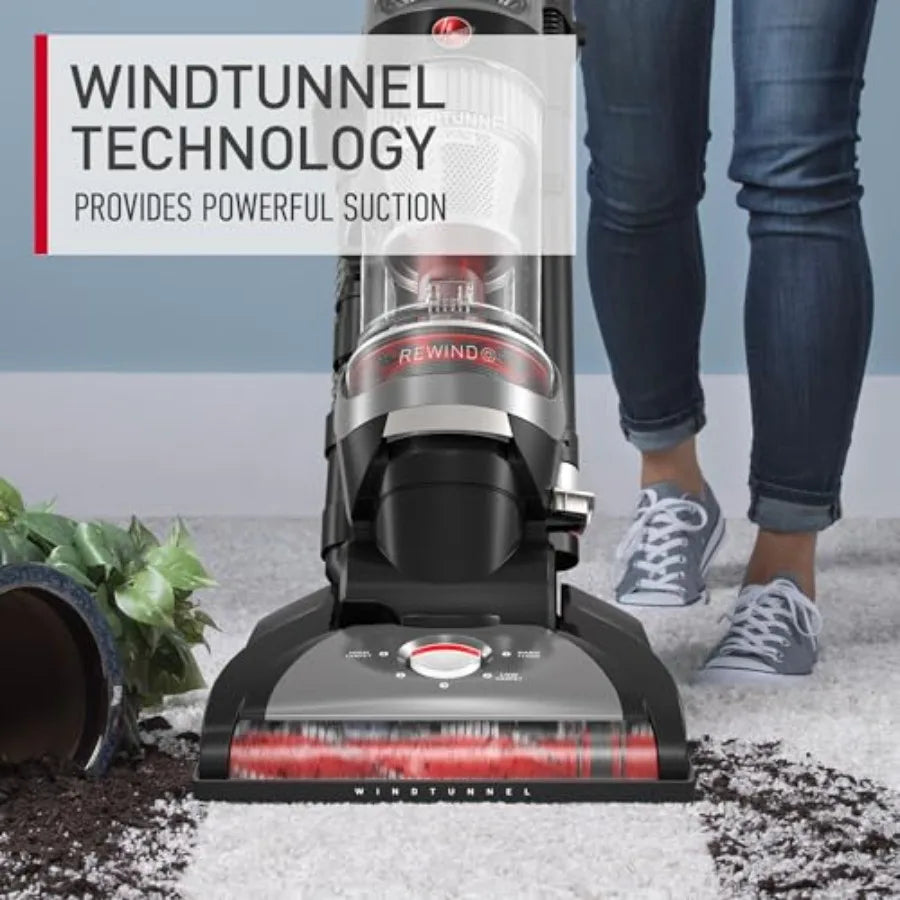 SHXI WindTunnel Cord Rewind Pro Bagless Upright Vacuum for Carpets and Floors