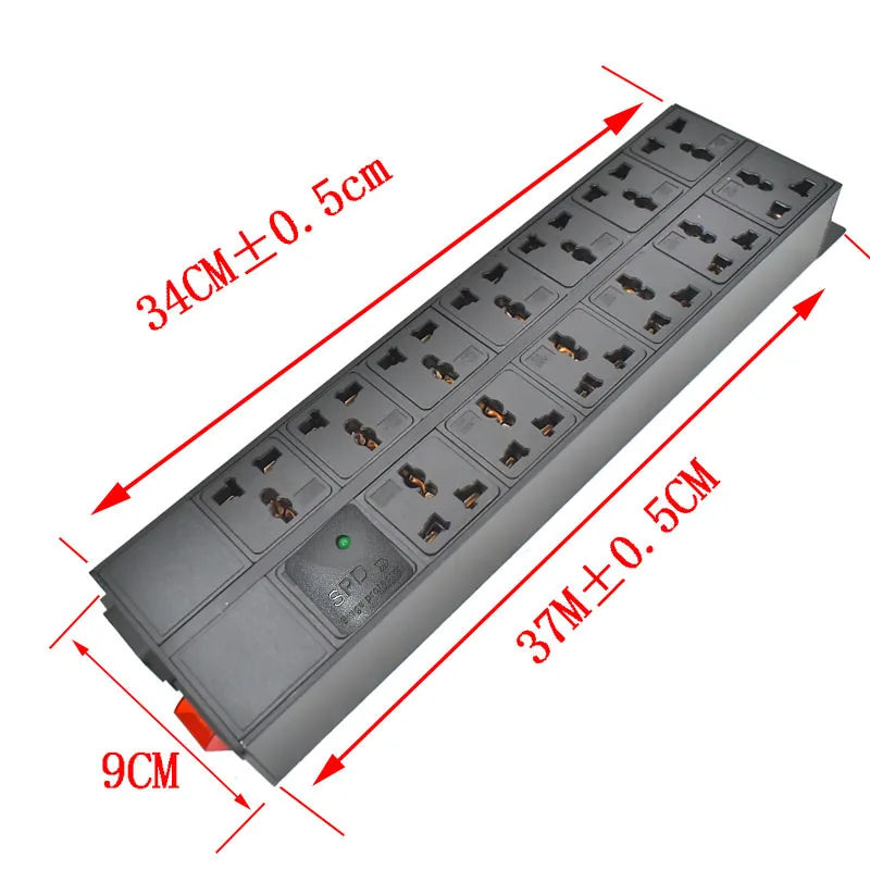 Strider Rui C14 Port PDU Power Strip Surge Protection