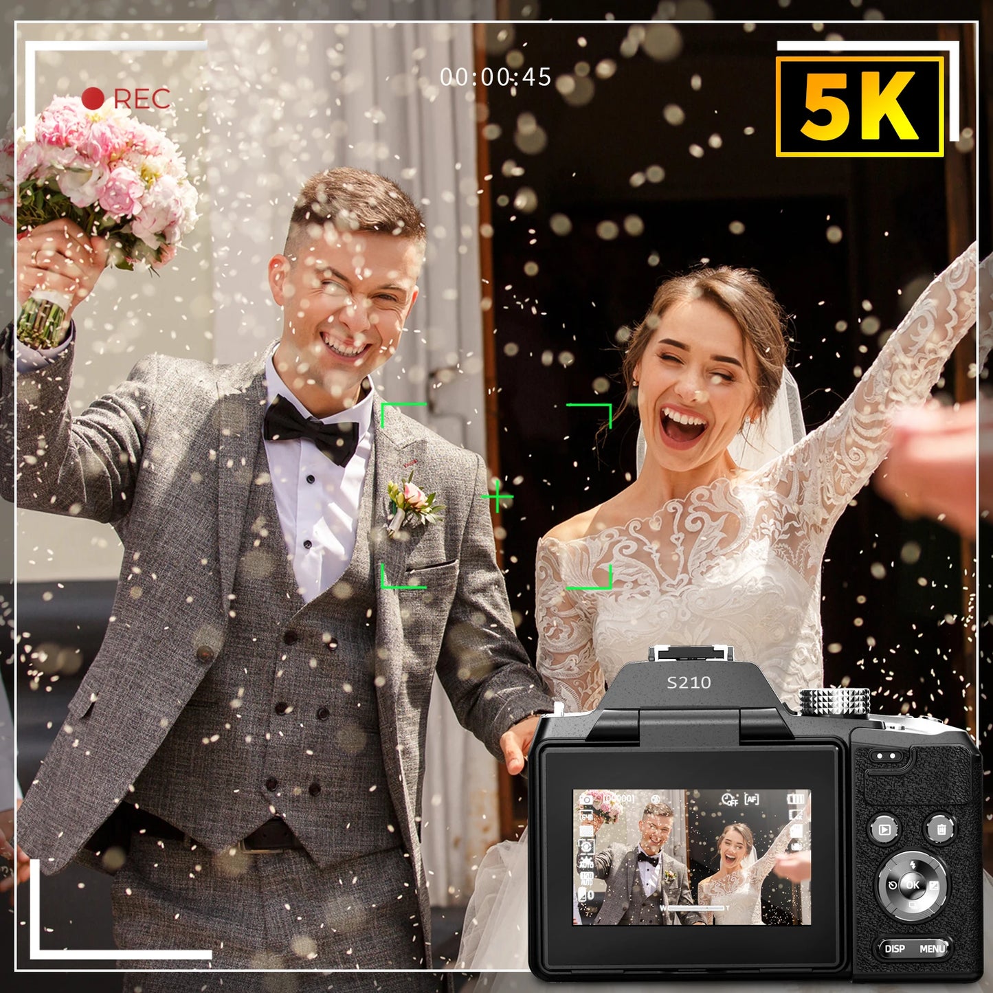 NBD 5K 64MP Digital Camera With 16x Optical Zoom WiFi