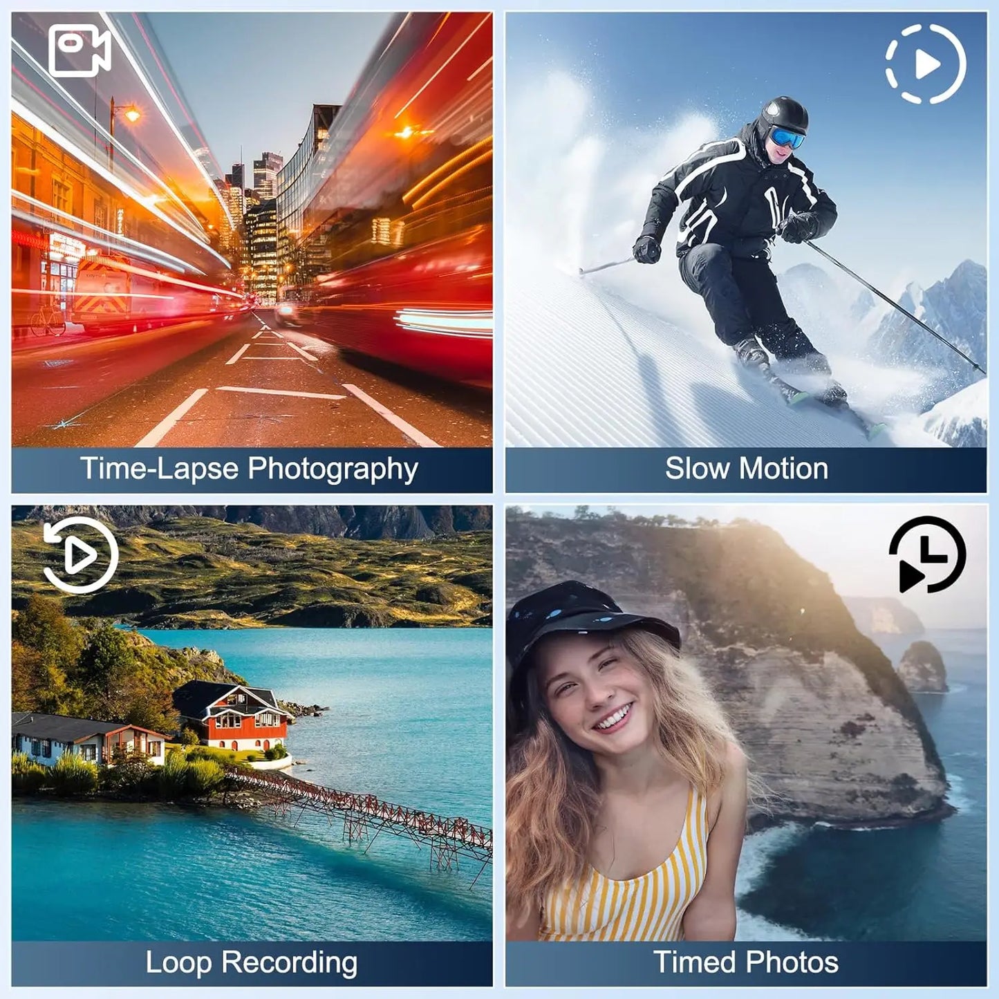 NBD 4K Camcorder With WiFi App Control 48MP Vlogging 16X Zoom