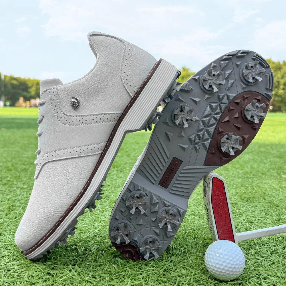 Lenox Golf Shoes Men Spiked Lace-Up for Golfers Walking