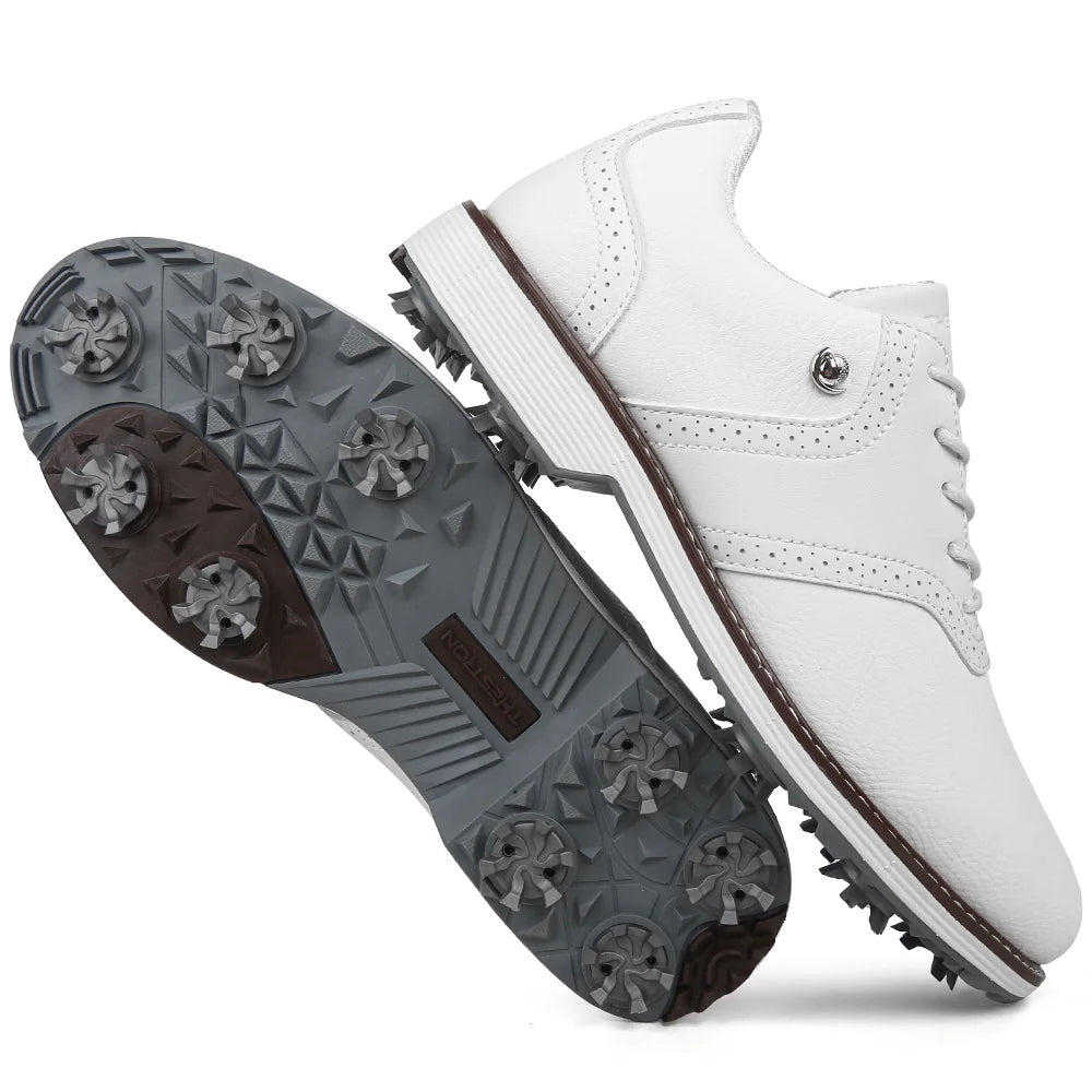 Lenox Golf Shoes Men Spiked Lace-Up for Golfers Walking