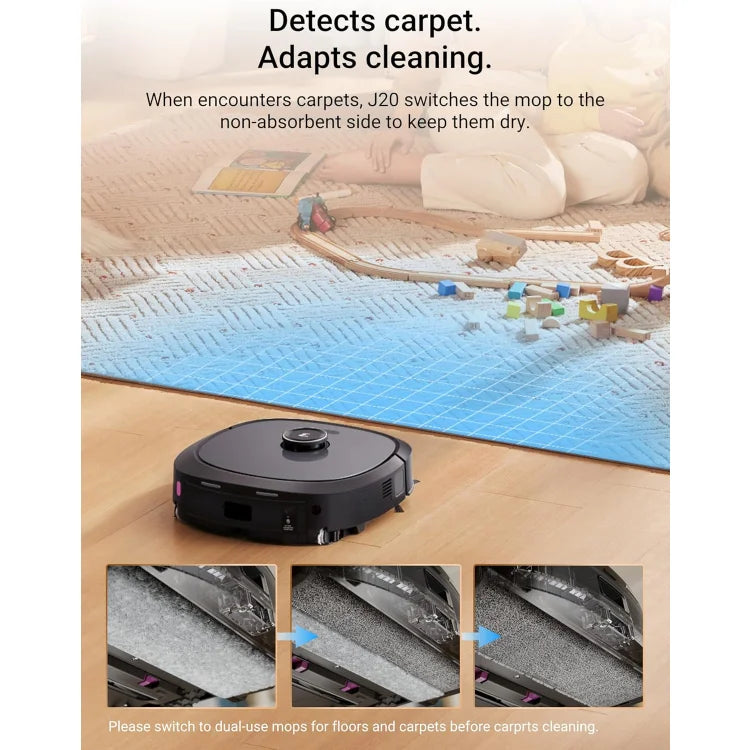 J20 Robot Vacuum Self Emptying With 8000Pa Suction And Mop
