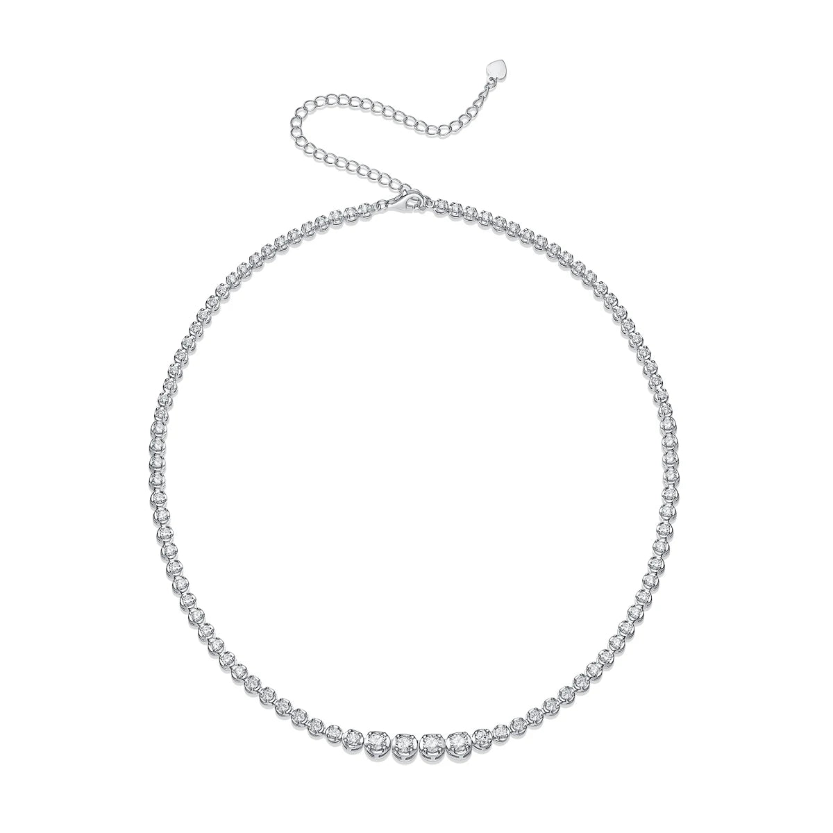 925 Moissanite Necklace Pendant With Certificate Gift For Women