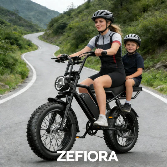 ZEFIORA Electric Fat Bike 1000W 2000W Climbing 45 Degree Slopes