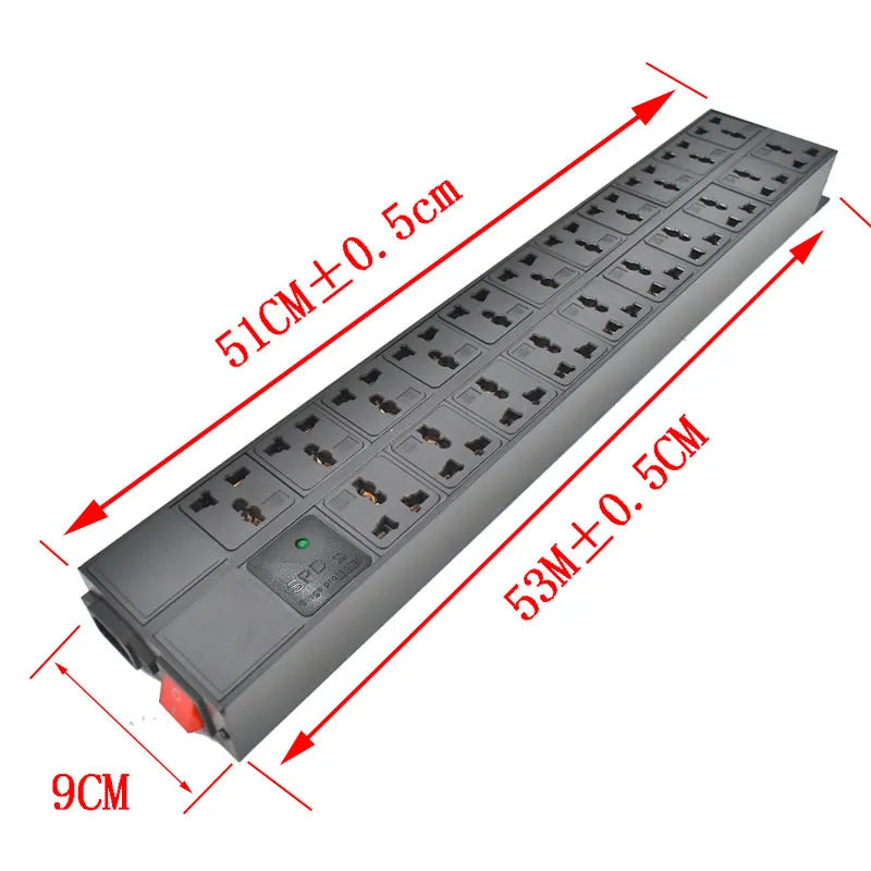 Strider Rui C14 Port PDU Power Strip Surge Protection
